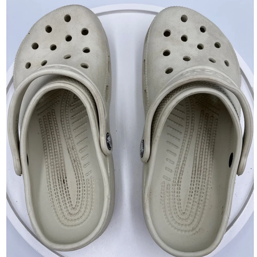 Crocs Classic Clog J3 Bone Off-White Minimalist Gorpcore Breathable Slip-Ons